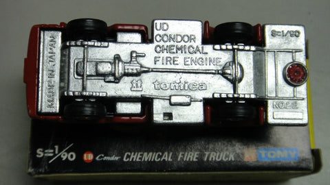 VINTAGE TOMICA 94 - UD CONDOR CHEMICAL FIRE ENGINE TRUCK MADE IN JAPAN (PIU20)
