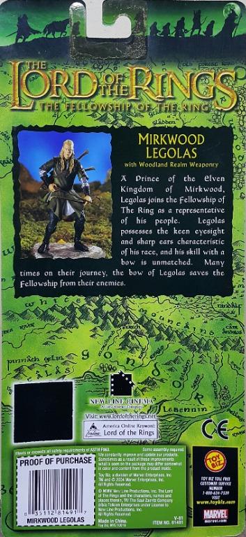 TOY BIZ 81491 魔戒首部曲 魔戒現身 勒苟拉斯 奧蘭度布林 THE LORD OF THE RINGS THE FELLOWSHIP OF THE RING MIRKWOOD LEGOLAS WITH WOODLAND REALM WEAPONRY ORLANDO BLOOM (LOTR)