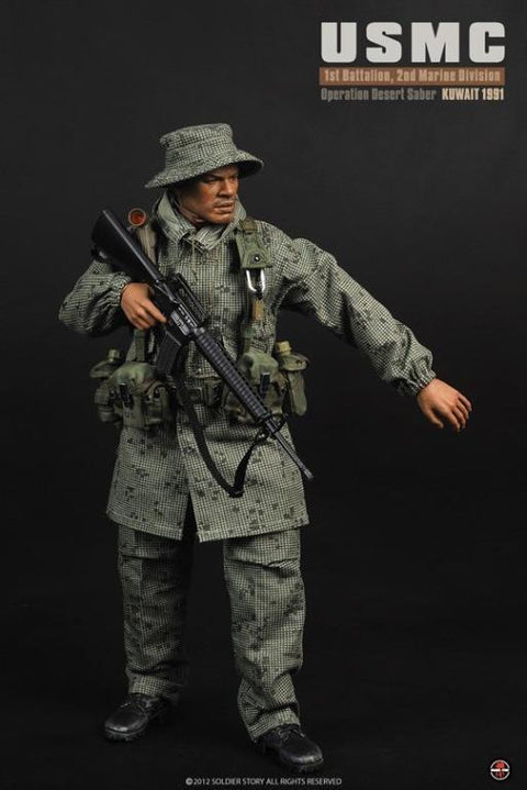 1:6 SOLDIER STORY SS071 USMC 1ST BATTALION 2ND MARINE OPERATION DESERT SABER KUWAIT 1991