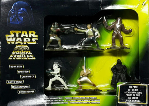 KENNER 39479 星球大戰 壓鑄金屬收藏品 波巴·費特 韓·索羅 朱兒 黑武士 盧克·天行者 帝國風暴兵 套裝 STAR WARS DIE CAST METAL COLLECTIBLES BOBA FETT HAN SOLO CHEWBACCA DARTH VADER LUKE SKYWALKER STORMTROOPER SIX PACK (BUY-SPK)