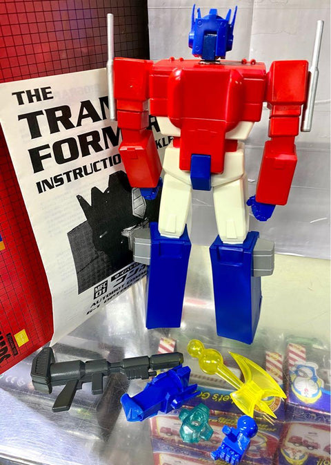 C253-676 TAKARA 1999 TRANSFORMERS MFC01 AUTOBOT COMMANDER G-1 OPTIMUS PRIME TIME HOUSE 空心膠