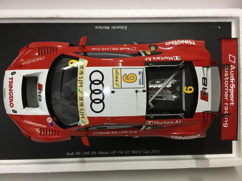 SPARK 1/18 AUDI R8 LMS 6th MACAU GP FIA GT WORLD CUP 2015 (PIU300)