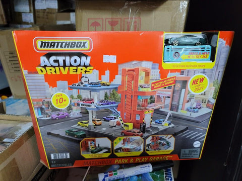Matchbox action drivers car park & play garage  set with sound