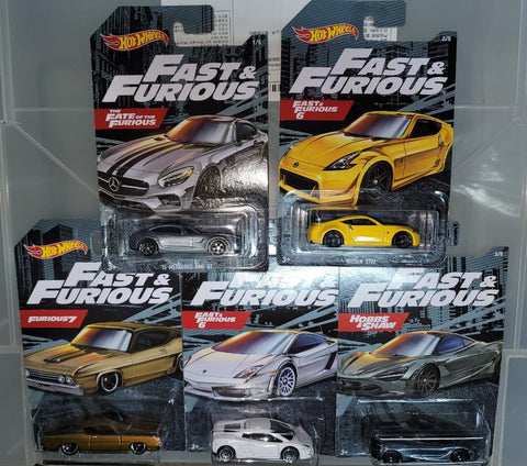 Hotwheels fast & furious 狂野時速系列金屬合金車仔 一套五架