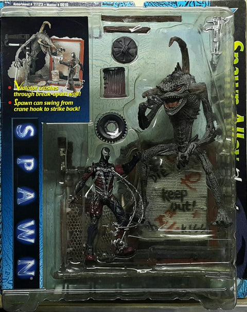 MCFARLANE 11123 再生俠 電影系列 再生俠 三角魔 胡同戰 玩具套裝 ULTRA-ACTION FIGURES SPAWN THE MOVIE PLAYSET SPAWN ALLEY SPAWN VS VIOLATOR (BUY-SPK) 存