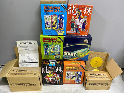 DRAGON BALL GT DVD DIORAMA FIGURE 龍珠 VOL.1-2 DVD DRAGONBALL Z SET VOL.1-3 神殿型 KARIN 塔型 DISPLAY 台 SET OF 8（BUY)
