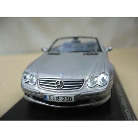 MINICHAMPS 1/43 MERCEDES-BENZ SL CLASS CABNOLET 2003 DARK SILVER METALLIC (400 031034) (05450) (PIU110)