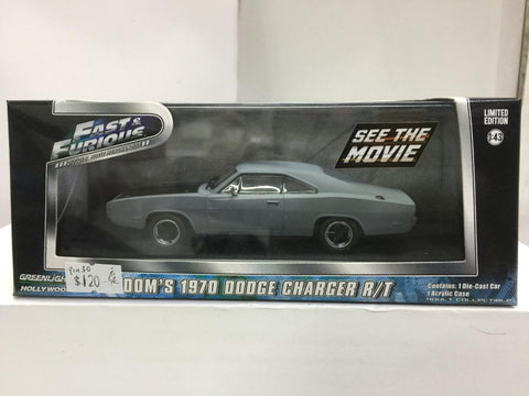 GREENLIGHT 1/43 FAST & FURIOUS 狂野時速 DOM'S 1970 DODGE CHARGER R/T 86217 (01788) (PIU30店)