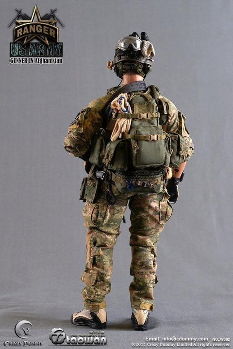 1:6 CRAZY DUMMY 78002 US ARMY 75TH RANGER GUNNER IN AFGHANISTAN FIGURE PIU770SA