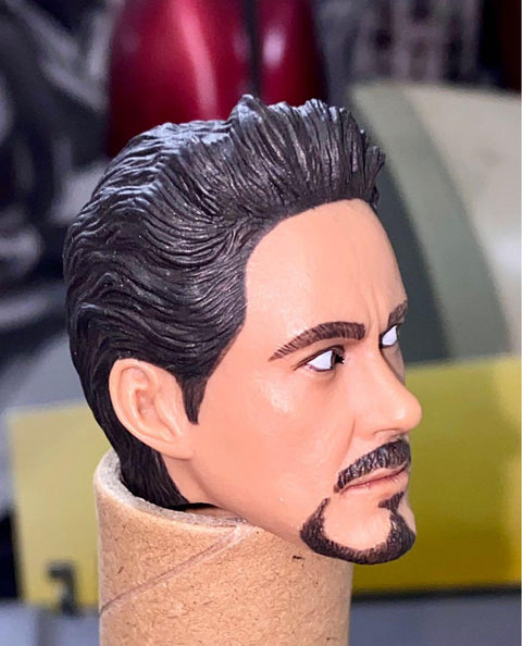 1/6 TOYS CUSTOM HOT MOVIE IRONMAN TONY STARK HEAD SCULPT 東尼 史達 頭雕 (PIU-180店)