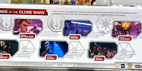 HASBRO 44759 STAR WARS THE CLONE WARS LEGENDS OF THE CLONE WARS 3.5” FIGURES SET CLONE TROOPER ANAKIN SKYWALKER OBI-WAN KENOBI GENERAL GRIEVOUS COUNT DOOKU BATTLE DROID (PA-0)