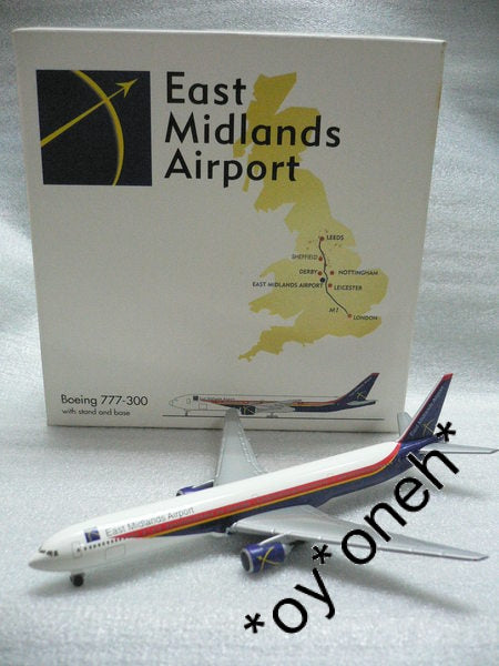 HERPA WINGS 1/500 EAST MIDLANDS AIRPORT BOEING 777-300 (506496)