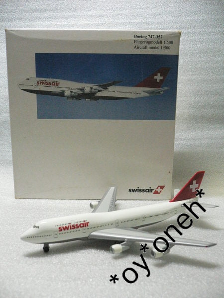 HERPA WINGS 1/500 SWISSAIR 瑞士航空 BOEING 747-357 HB-IGD (512398)