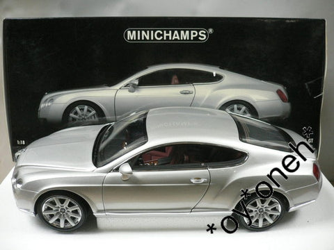 MINICHAMPS 1/18 BENTLEY CONTINENTAL GT SILVER (07341) (C802-360)