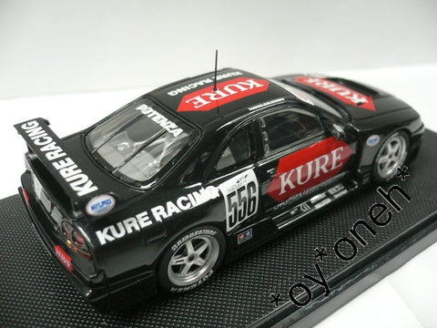 EBBRO 1/43 NISSAN SKYLINE R33 KURE '96 #556 BLACK (43977) (PIU107)