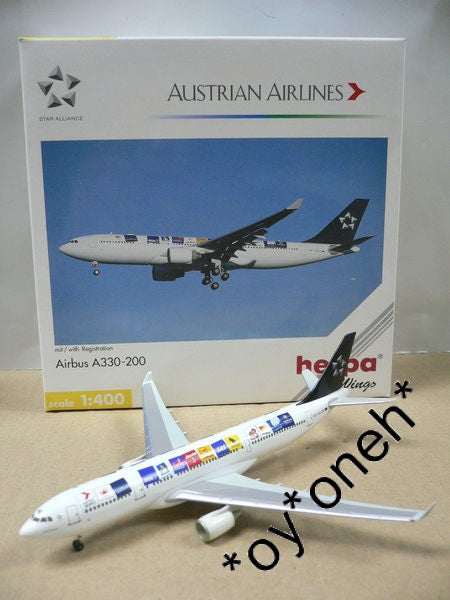 HERPA WINGS 1/400 AUSTRIAN AIRLINES 奧地利航空AIRBUS A330-200 OE