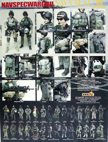 1/6 HOT TOYS NAVY SEAL TEAM 4 NAVSPECWARGRU NAVAL SPECIAL WARFARE UNIT TWO (CQB) 12吋公仔 (OD版) (ELT-27-1050) 1115149494
