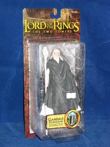 TOY BIZ 魔戒 雙城奇謀 LORD OF THE RINGS TWO TOWERS GANDALF STORMCROW WITH HOODED ROBE &amp; STAFF-EXTENDING ACTION  (LOTR-81633) b5608034