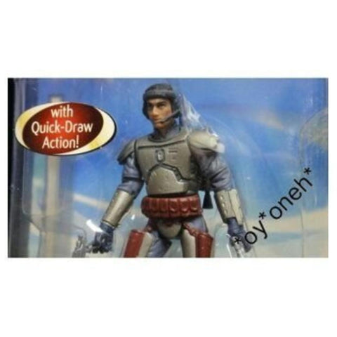 TOMY 星球大戰前傳 複製人侵略 強格·費特 奴隸一號 機師 STAR WARS ATTACK OF THE CLONES JANGO FETT SLAVE 1 PILOT QUICK-DRAW ACTION 日版 (BUY-63954-SPK 倉)