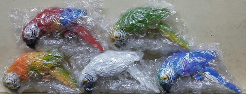 BEAM 78077 A LITTLE PARROT - A REAL PARROT ON THE GLASS SET 小鸚鵡 杯緣子 扭蛋套裝 (BUY-CW)