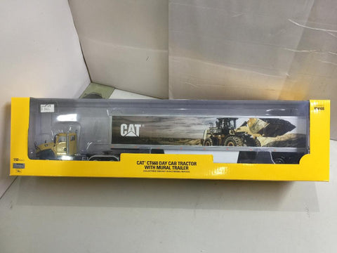 DIECAST MASTERS 1/50 Cat CT660 Day Cab Tractor with Mural Trailer (85666) (49666) (C1128-37)