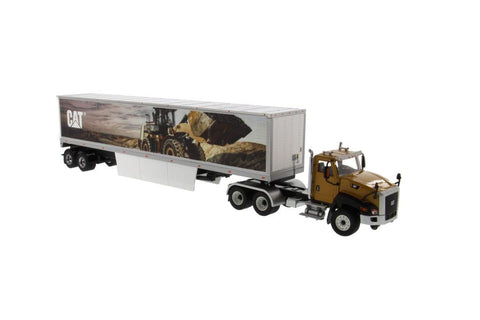 DIECAST MASTERS 1/50 Cat CT660 Day Cab Tractor with Mural Trailer (85666) (49666) (C1128-37)