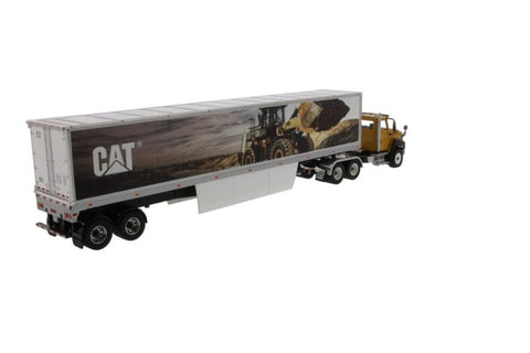 DIECAST MASTERS 1/50 Cat CT660 Day Cab Tractor with Mural Trailer (85666) (49666) (C1128-37)