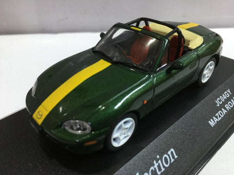 JCOLLECTION 1/43 MAZDA ROADSTER GREEN WITH SRIPES (JC04GY) (10184) (PIU110)