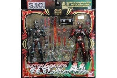 BANDAI 39922 SUPER IMAGINATIVE CHOGOKIN SIC 33 MASKED RIDER HIBIKI KURENAI & TODOROKI 幪面超人響鬼 響鬼紅 轟鬼 (BUY-SPK)