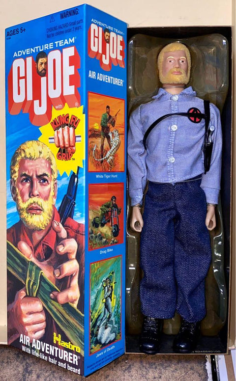 HASBRO ADVENTURE TEAM GI JOE 義勇群英 KUNG FU GRIP 12” FIGURE AIR ADVENTURER WITH LIFE LIKE HAIR AND BEARD (PA-189)