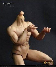 1:6 CMTOYS 大隻佬 包膠 肌肉 BODY HJ001 黃種人 膚色 (PIU/F48-385SA)