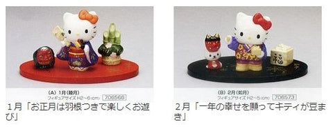 sanrio kato KOGEI Hello Kitty Monthly Figurine 日本月份意思擺設