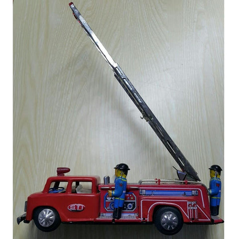METAL KING MF718 鐵皮 救火車 消防車 TIN TOYS COLLECTABLE ITEM FIRE TRUCK FIRE ENGINE FRICTION WITH SIREN