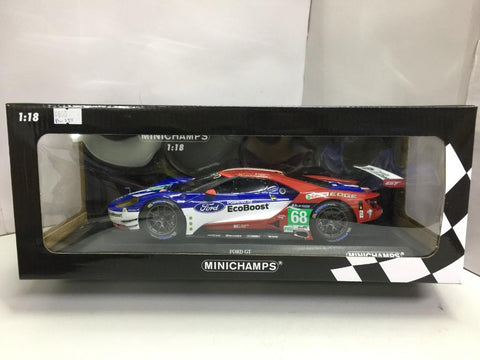 MINICHAMPS 1/18 FORD GT CHIP GANASSI RACING USA HAND MULLER BOURDAIS (155 168668) (14309) (PIU250)