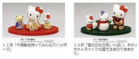 sanrio kato KOGEI Hello Kitty Monthly Figurine 日本月份意思擺設