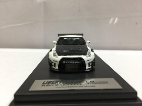 LIBERTY WALK 1/64 Nissan GTR White (IP640002GTR) (C1123-140B)