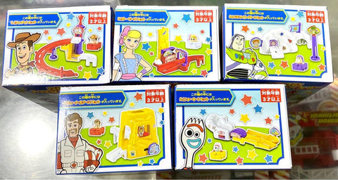 C1056-349存 BANDAI DISNEY PIXAR TOY STORY 4 GO GO DOLLY COASTER 過山車 SET OF 5
