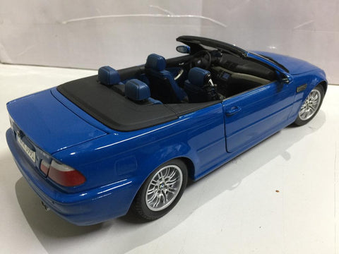 ***HOLD***KYOSHO 1/18 BMW M3 CONVERTIBLE BLUE (80430024432) (BUY)