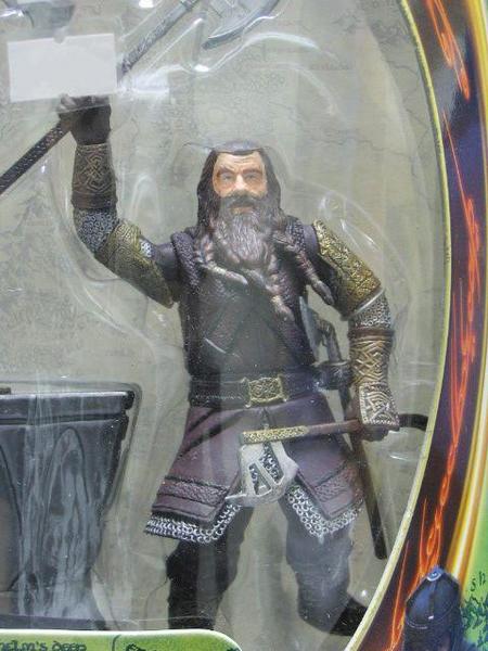 TOY BIZ 魔戒 魔戒現身 金靂 LORD OF THE RINGS FELLOWSHIP OF THE RING GIMLI WITH BATTLE AXE SWINGING ACTION (LOTR-81024) 1118522575