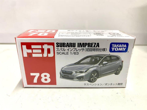 TAKARA TOMY TOMICA 78 SUBARU IMPREZA 初回特別仕樣 1/63 (PIU-8店）