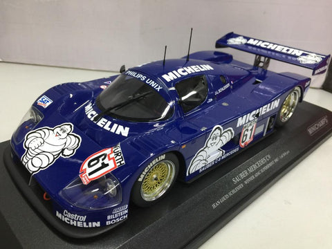 MINICHAMPS 1/18 SAUBER MERCEDES C9 JEAN-LOUIS SCHLESSER WINNER ADAC SUPERSPRINT 1987 (155 873581) (14381) (PIU250)