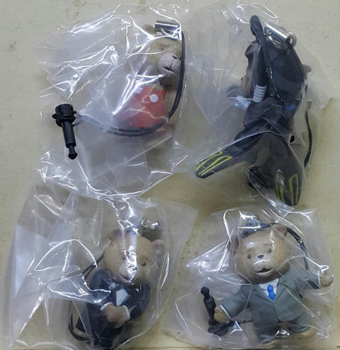 TAKARA TOMY A.R.T.S 82868 TED 2 EARPHONE DUSTPROOF FIGURE STRAP SET 賤熊2 耳機插孔防塵塞 扭蛋套裝 (BUY-CW) 存