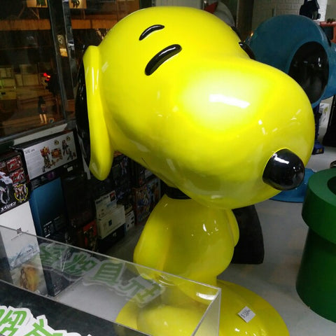 Snoopy 六尺高 超大型 商場及店舖擺設 黃色