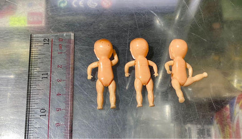 出口品 絕版 香港製造 懷舊玩具 Baby BB body嬰兒洋娃娃素體 一套三個 Made In Hong Kong (PA-0)