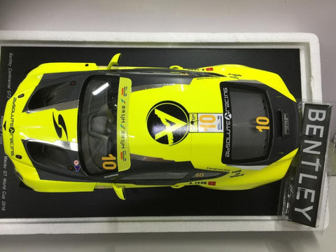 SPARK 1/18 BENTLEY CONTINENTAL GT3 MACAU GT WORLD CUP 2016 18SA008 (16008) (PIU300)