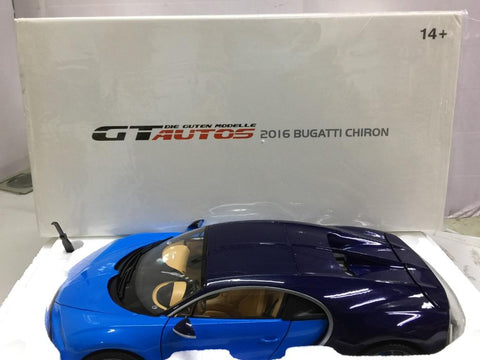 GT AUTOS 1/18 BUGATTI CHIRON 2016 DARK BLUE / BLUE (11010MB) (70563) (PA0)