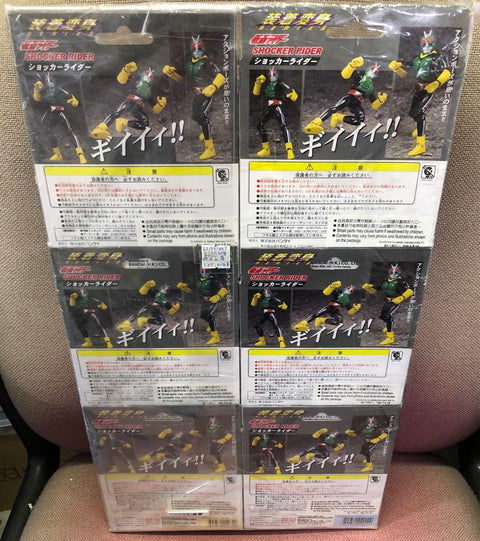 BANDAI 02028 02029 02030 02031 02032 02033 超合金 裝着變身 幪面超人 假幪面超人 撒旦幫騎士 1號 黃絲巾 2號 白絲巾 3號 綠絲巾 4號 藍絲巾 5號 紫絲巾 6號 粉紅絲巾 套裝 MASKED RIDER SOUCHAKU HENSHIN SERIES GD-48 SHOCKER RIDER NUMBER 1 TO 6 SET (BUY-SPK)