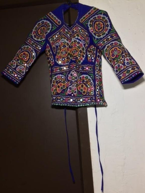 印度民族服 肚皮舞 上衣 BANJARA MIRROR TRIBAL ETHNIC KUCHI BELLY DANCE OLD INDIAN COIN CHOLI TOP ATS 1140479743 E3516-800N