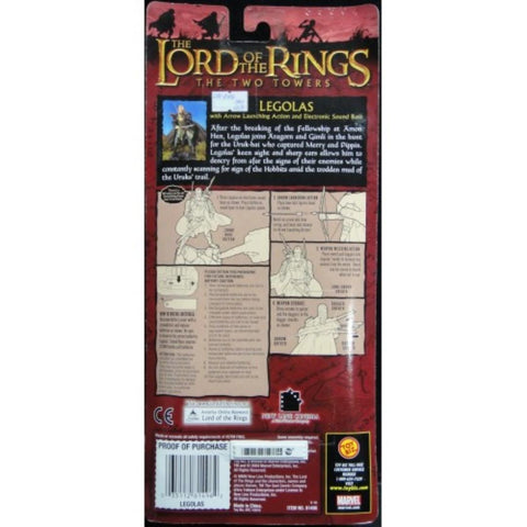 TOY BIZ 81496 魔戒二部曲 雙城奇謀 勒苟拉斯 奧蘭度布林 THE LORD OF THE RINGS THE TWO TOWERS LEGOLAS WITH ARROW LAUNCHING ACTION AND ELECTRONIC SOUND BASE ORLANDO BLOOM (LOTR) 1140163371