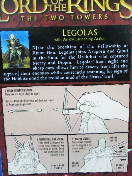 TOY BIZ 魔戒 雙城奇謀 勒苟拉斯 LORD OF THE RINGS TWO TOWERS LEGOLAS WITH ARROW LAUNCHING ACTION (LOTR-81532) 1139913578